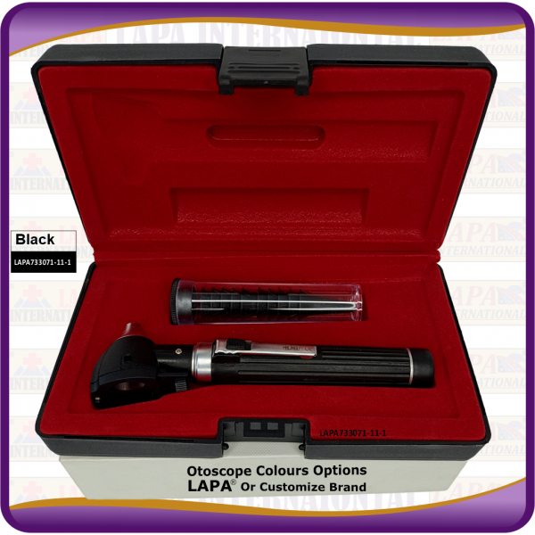 Otoscope Fiber Optic Black