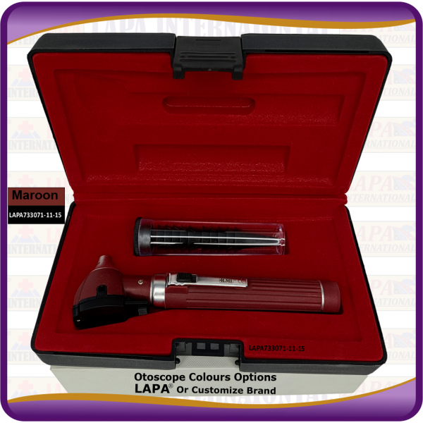 Otoscope Fiber Optic Maroon