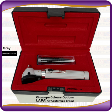 Otoscope Fiber Optic Silver Gray Otoscope Fiber Optic Silver Gray