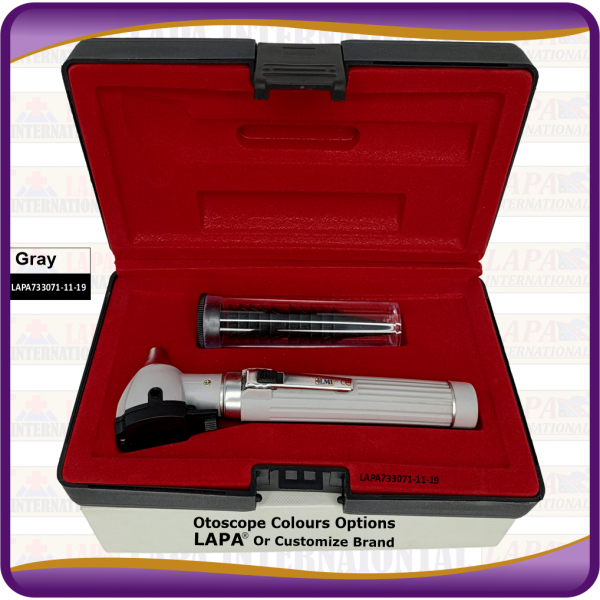 Otoscope Fiber Optic Silver Gray