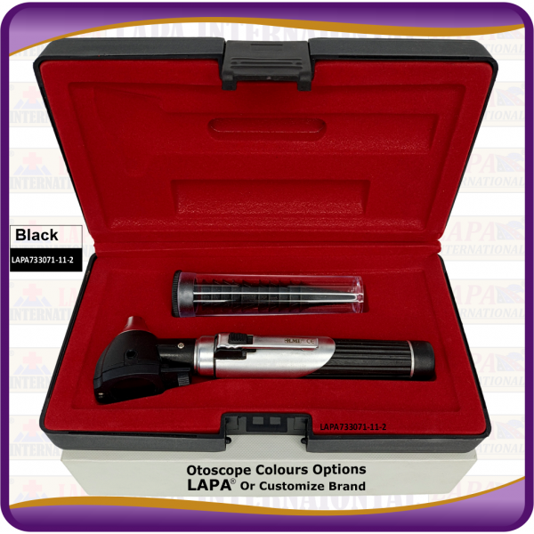 Otoscope Fiber Optic, Black