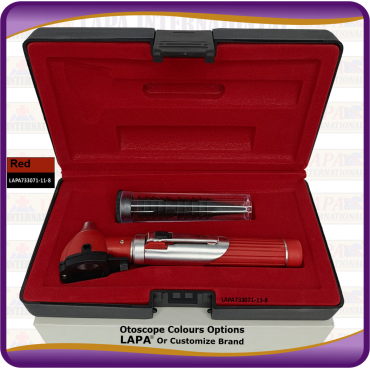 Otoscope Fiber Optic, Red Otoscope Fiber Optic, Red